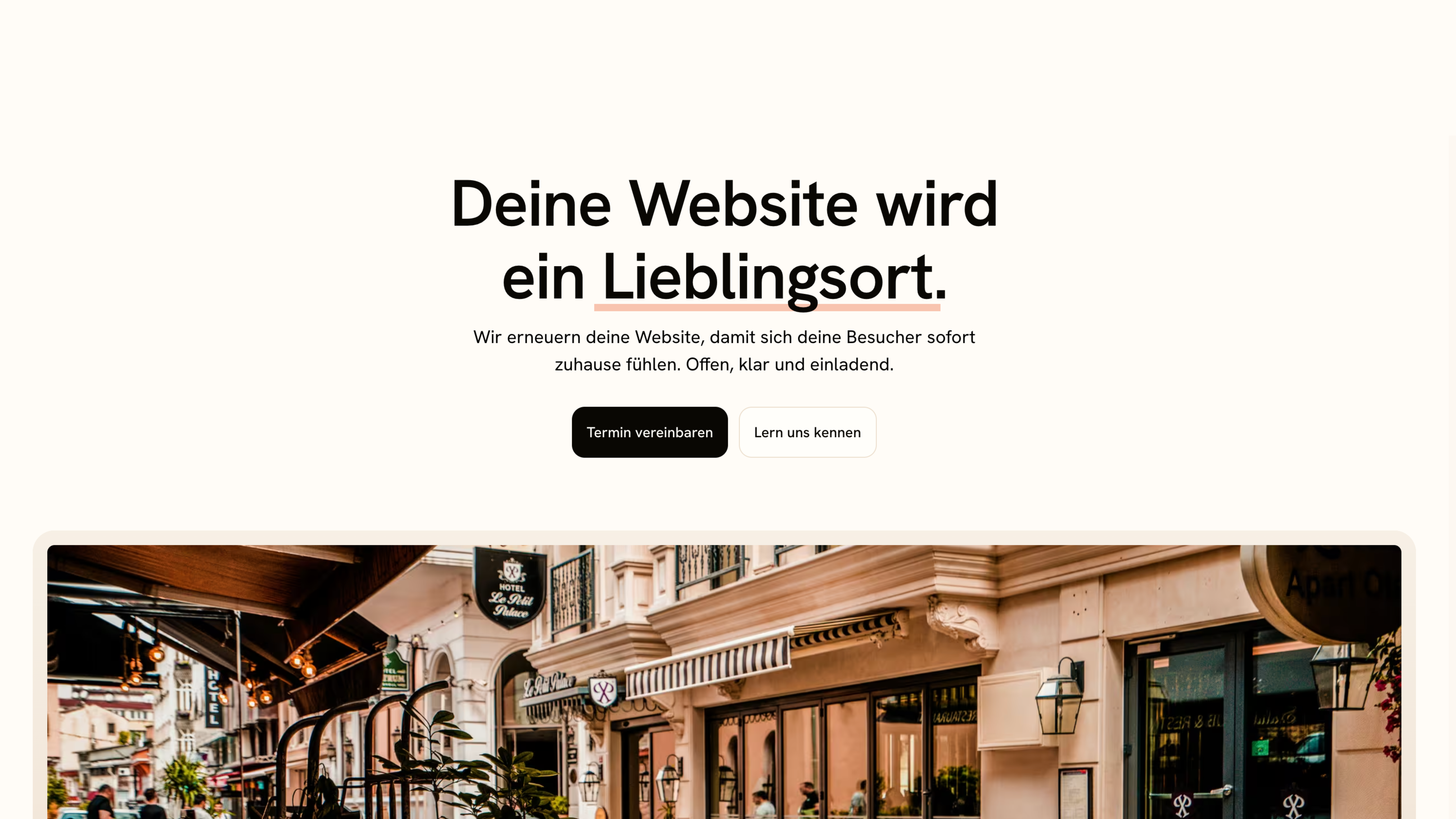 Screenshot der ZenoDev Website