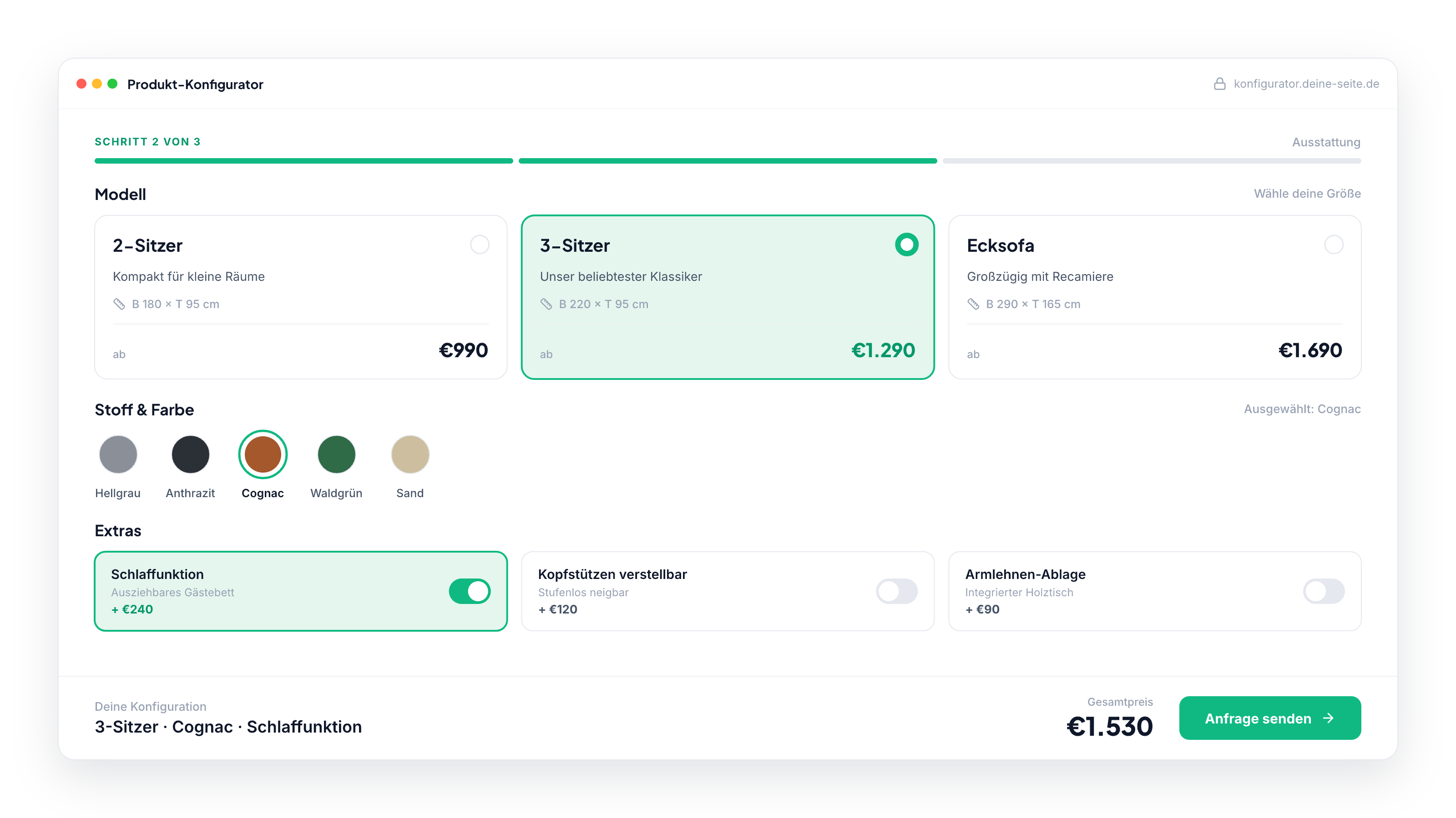 Example of a configurator
